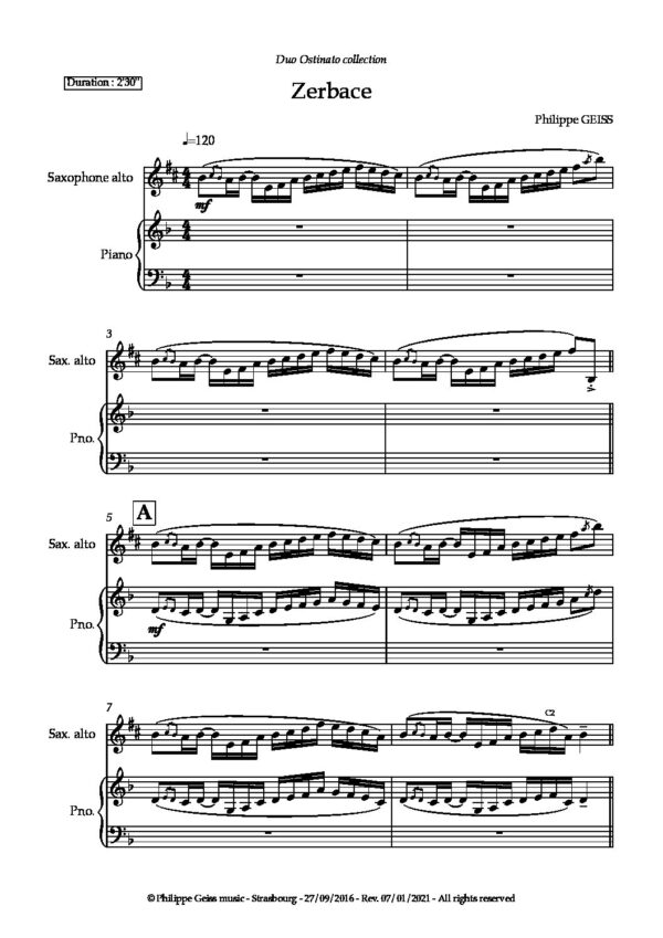 Zerbace - Alto sax & piano