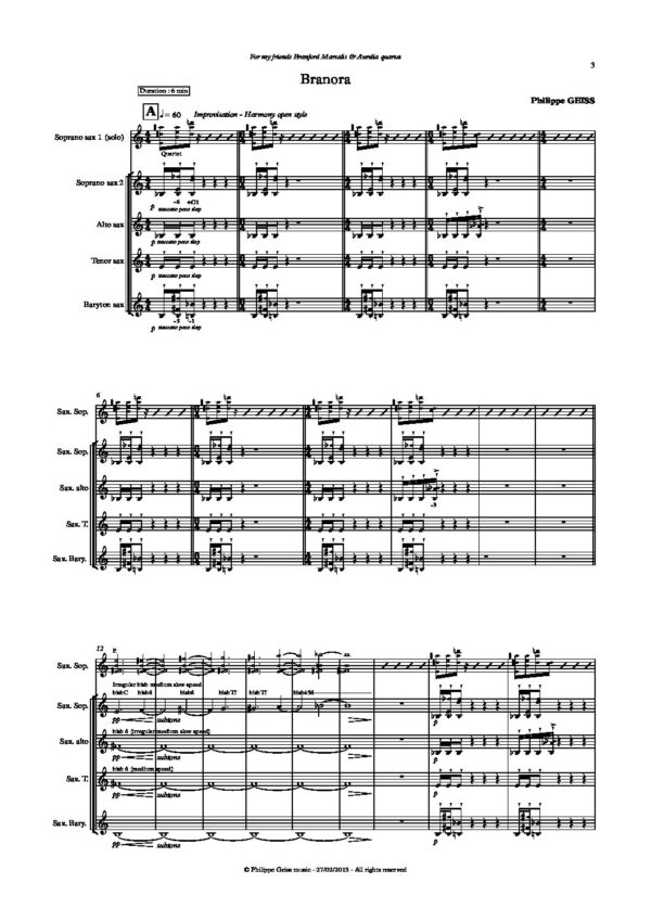Branora-Quintet SSATB
